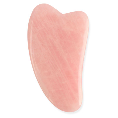 White Lotus Rose Quartz Gua Sha Tool White Lotus Rose Quartz Gua Sha Tool
